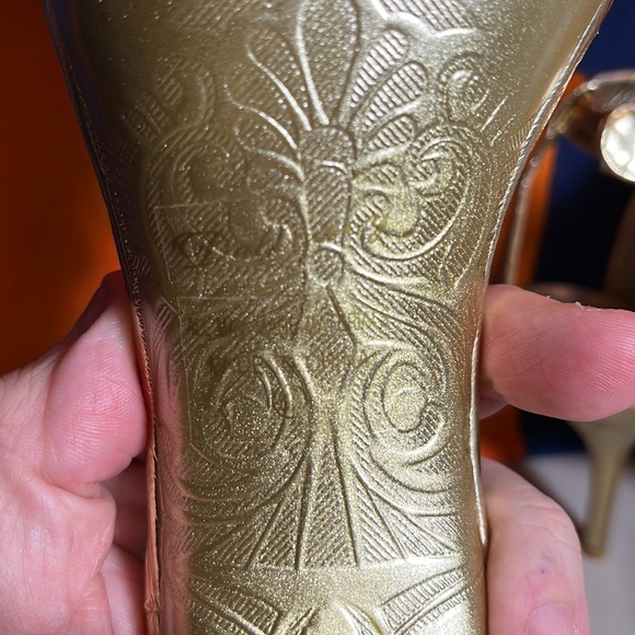 Delicacy gold heel shoes open toe size 8.5 pre-loved - Picture 11 of 11